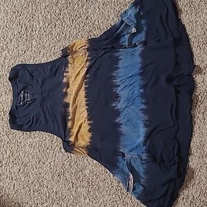 We The Free People Tie Dye Oversized Tunic Swim Cover Up Mini Dress Boho Hippie